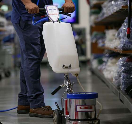 Commercial cleaning equipment detail